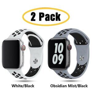 2X NEW[BAND] Sport Silicone Band For Apple Watch 38/40/41/42/44/45/49mm Ultra